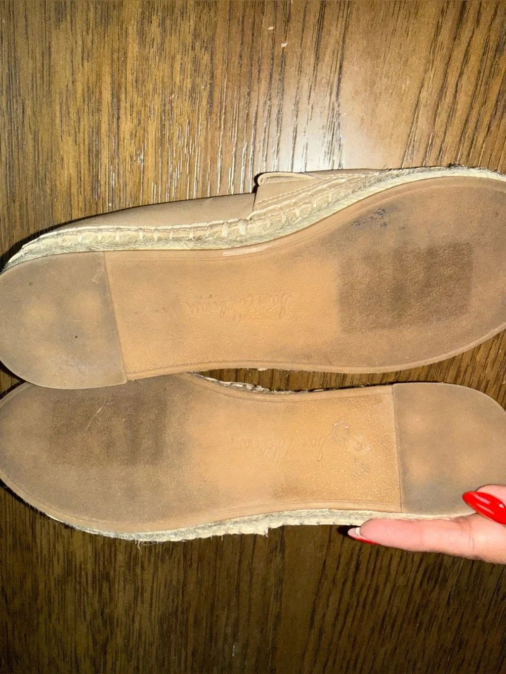 Sam Edelman Two-Tone Tan and Black Espadrille Flats